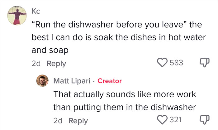 Online discussion about Airbnb guests and cleaning responsibilities, highlighting dishwashing and trash duties. Online discussion about Airbnb guests and cleaning responsibilities, highlighting dishwashing and trash duties.