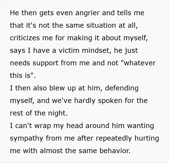Text discussing conflict over ignoring wife's plea for pregnancy privacy. Text discussing conflict over ignoring wife's plea for pregnancy privacy.