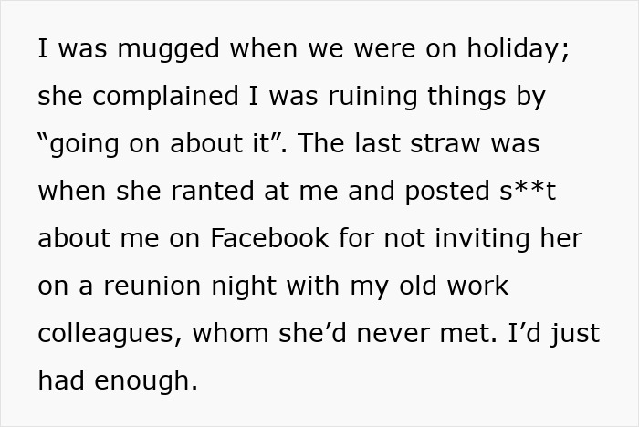 Text about a woman confronting issues with an ex-friend who tracks acquaintances for updates. Text about a woman confronting issues with an ex-friend who tracks acquaintances for updates.