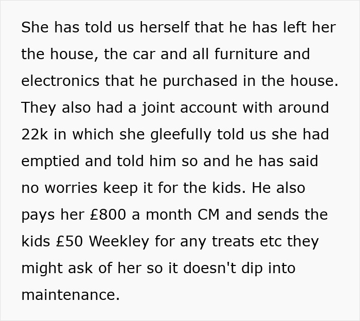 Text describing an unreasonable friend relationship, mentioning financial and property details. Text describing an unreasonable friend relationship, mentioning financial and property details.
