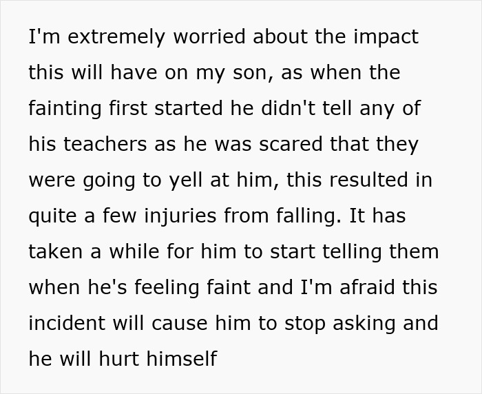 Teacher Reduced To Tears After Dad Berates Her For Ignoring His Son's Warnings That He's Unwell Teacher Reduced To Tears After Dad Berates Her For Ignoring His Son's Warnings That He's Unwell