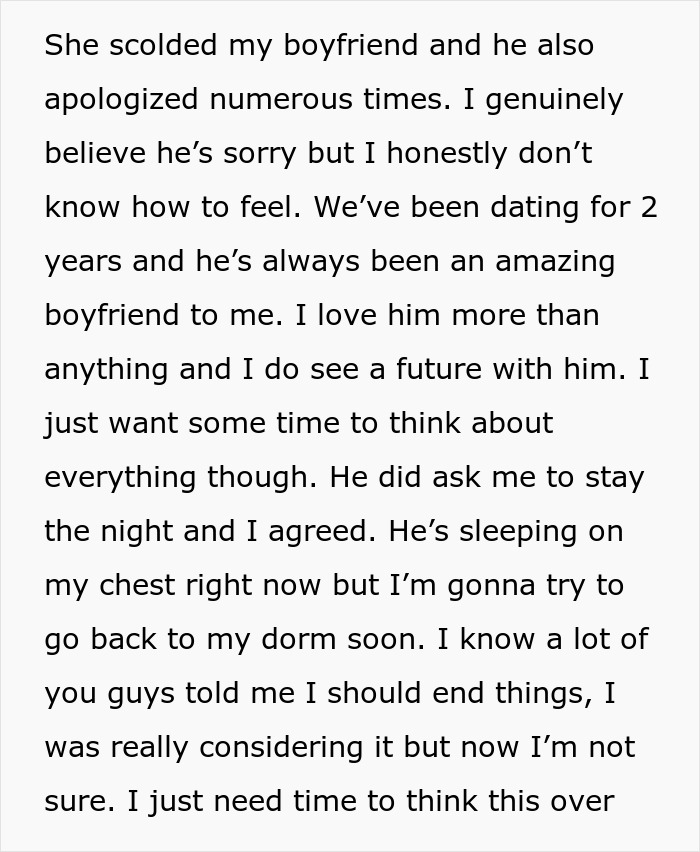 Text conversation about boyfriend being scolded for lying about special birthday perfume. Text conversation about boyfriend being scolded for lying about special birthday perfume.