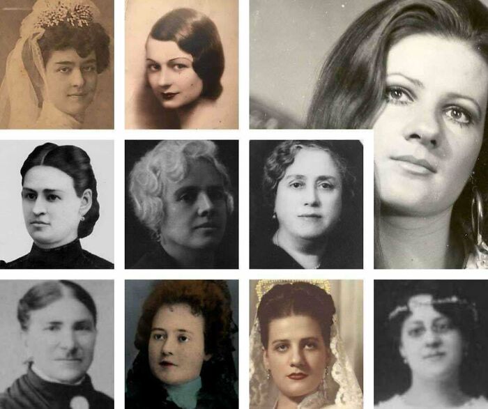 Portraits of women from history, showcasing diverse styles and expressions, highlighting fascinating old images.