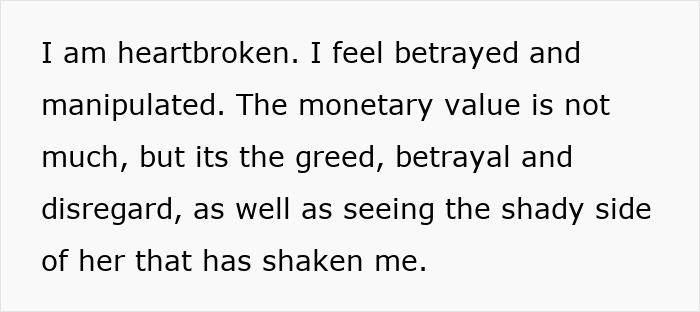 Text expressing betrayal and manipulation surrounding a silverware dispute. Text expressing betrayal and manipulation surrounding a silverware dispute.