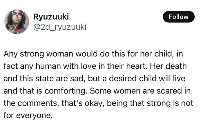 Tweet discussing the ethics of keeping a pregnant woman on life support to save the baby, generating debate. Tweet discussing the ethics of keeping a pregnant woman on life support to save the baby, generating debate.