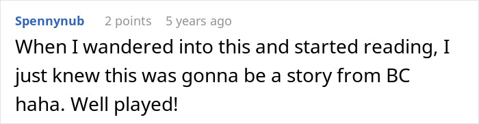 A Reddit comment about a guy scammed over an apartment, referencing a story from BC. A Reddit comment about a guy scammed over an apartment, referencing a story from BC.