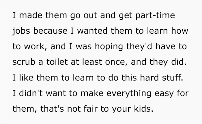 Text discussing why parents shouldn't pay children for chores, emphasizing work ethic. Text discussing why parents shouldn't pay children for chores, emphasizing work ethic.