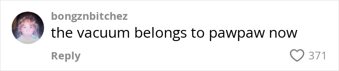 Comment about vacuum ownership, 371 likes, from user with profile picture. Comment about vacuum ownership, 371 likes, from user with profile picture.