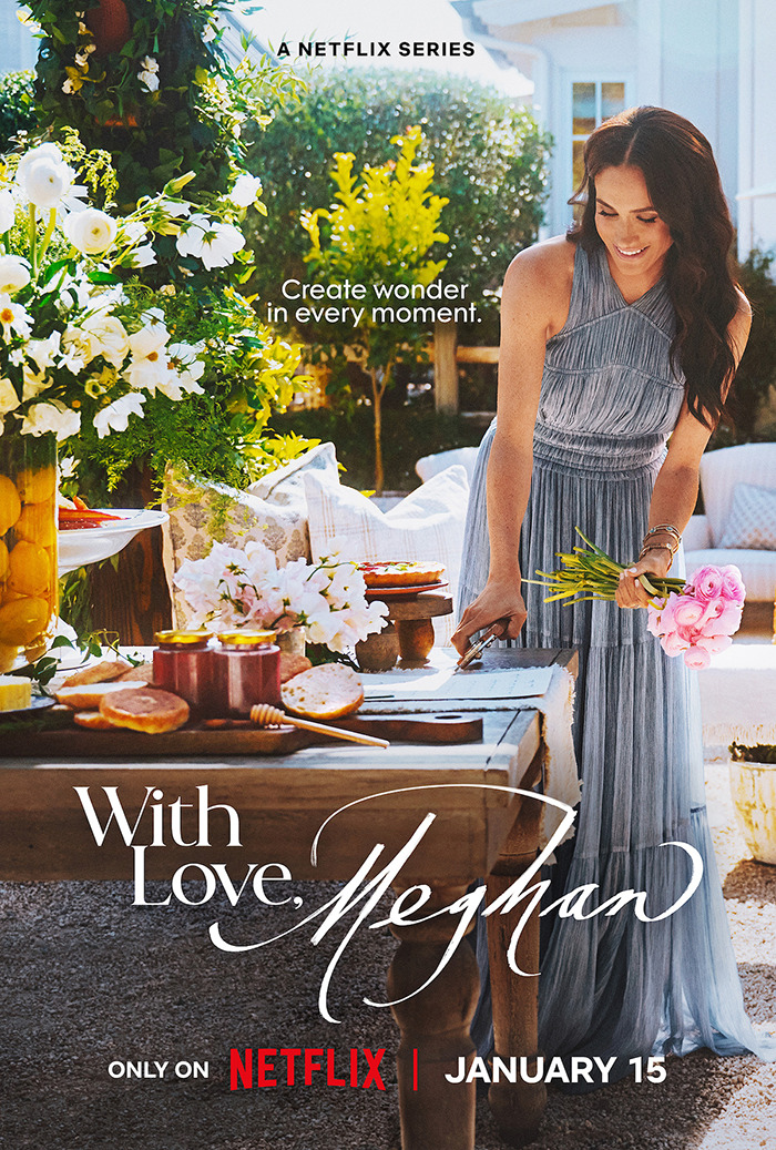 Meghan Markle in a garden setting, promoting her Netflix lifestyle series. Meghan Markle in a garden setting, promoting her Netflix lifestyle series.