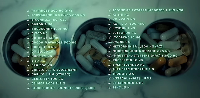 Various longevity supplements in containers, highlighting potential side effects. Various longevity supplements in containers, highlighting potential side effects.
