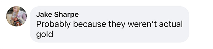 Chat bubble with comment about Olympic medals and their value. Chat bubble with comment about Olympic medals and their value.