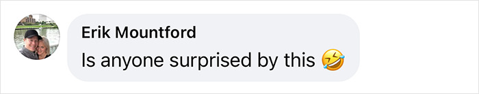 Erik Mountford's comment on Olympic athletes returning medals with a laughing emoji. Erik Mountford's comment on Olympic athletes returning medals with a laughing emoji.