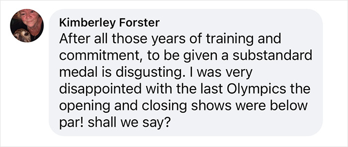 Text message expressing disappointment with Olympic medals and shows quality. Paris Olympic athletes upset. Text message expressing disappointment with Olympic medals and shows quality. Paris Olympic athletes upset.