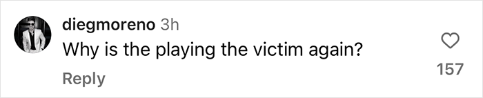 Social media comment questioning Selena Gomez's intentions after her emotional post. Social media comment questioning Selena Gomez's intentions after her emotional post.