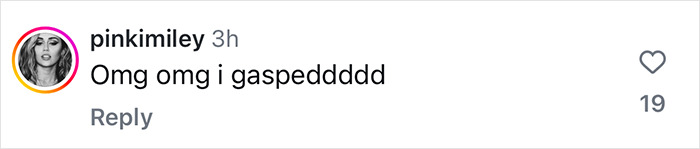 Comment expressing surprise at Miley Cyrus' transformation. Comment expressing surprise at Miley Cyrus' transformation.