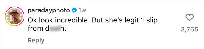 Comment expressing concern about a ballerina performing on a ship's bow in Antarctic waters, hinting at career-ending danger. Comment expressing concern about a ballerina performing on a ship's bow in Antarctic waters, hinting at career-ending danger.