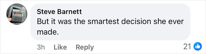 Social media comment critiquing Bill Gates after divorce statement. Social media comment critiquing Bill Gates after divorce statement.