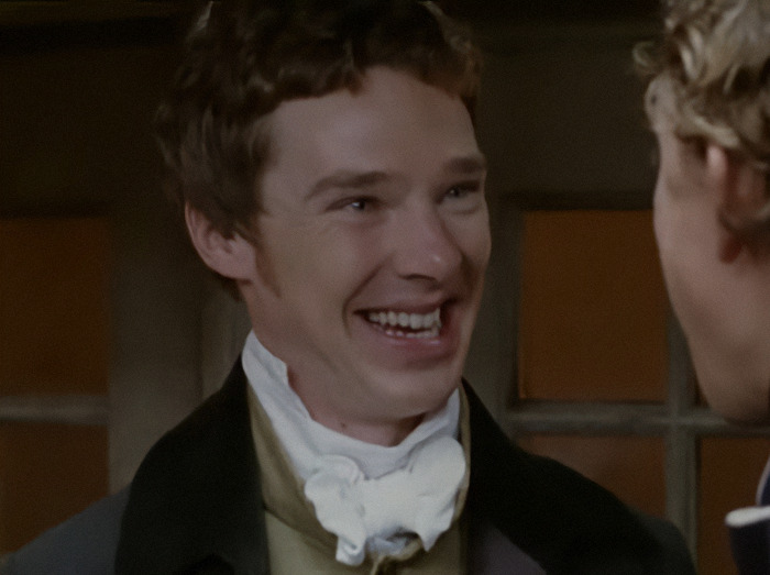 A historical drama scene featuring Benedict Cumberbatch in period costume, smiling brightly on a scene from 'To the Ends of the Earth. A historical drama scene featuring Benedict Cumberbatch in period costume, smiling brightly on a scene from 'To the Ends of the Earth.