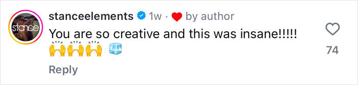 Screenshot of a social media comment praising a creative, viral ballerina performance in Antarctica waters. Screenshot of a social media comment praising a creative, viral ballerina performance in Antarctica waters.