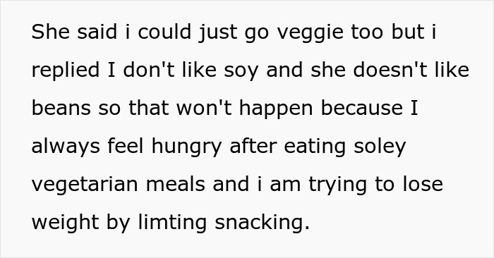 Text conversation about vegetarian meal prep and preferences. Text conversation about vegetarian meal prep and preferences.