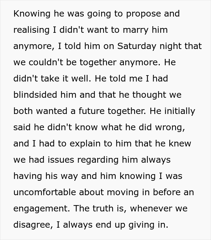 Text about ending a relationship before a ring proposal and engagement. Text about ending a relationship before a ring proposal and engagement.