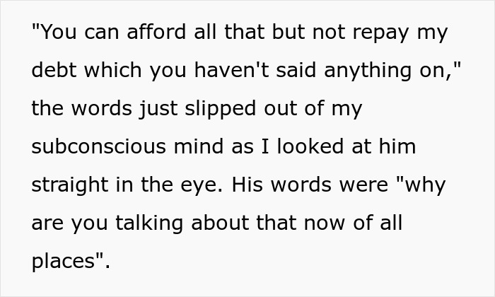 Person Confronts Uncle Over Unpaid Debt At Family Dinner, Celebration Turns Into Shock Person Confronts Uncle Over Unpaid Debt At Family Dinner, Celebration Turns Into Shock