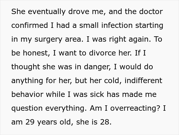 “I Want To Divorce Her”: Man Feels Abandoned After Wife Dismissed His Serious Symptoms “I Want To Divorce Her”: Man Feels Abandoned After Wife Dismissed His Serious Symptoms