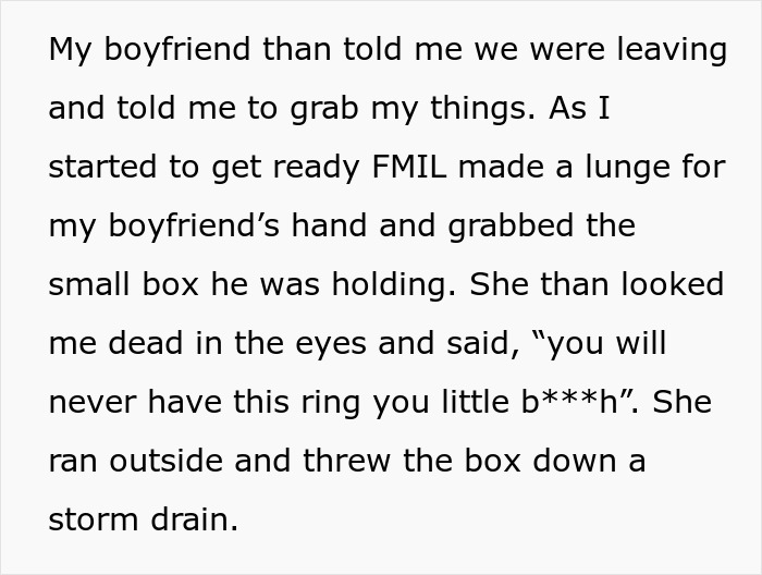 Text describing a conflict over a family heirloom ring, involving emotional confrontation. Text describing a conflict over a family heirloom ring, involving emotional confrontation.