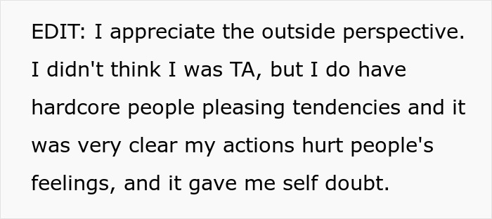Text expressing self-doubt and reflection on actions causing hurt, related to reporting neighbors' stroller blocking door. Text expressing self-doubt and reflection on actions causing hurt, related to reporting neighbors' stroller blocking door.