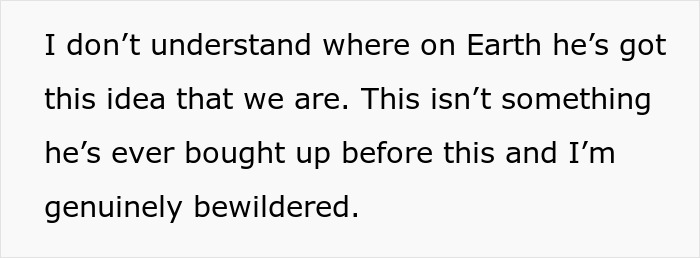 Text message expressing confusion about an unexpected proposal. Text message expressing confusion about an unexpected proposal.