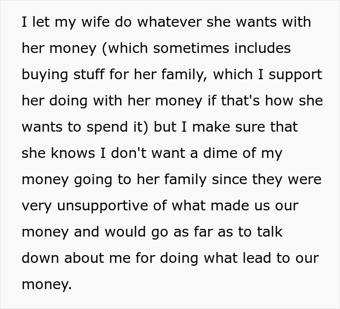 Text highlighting a man's feelings about his in-laws criticizing him as a "deadbeat" despite his business success. Text highlighting a man's feelings about his in-laws criticizing him as a "deadbeat" despite his business success.