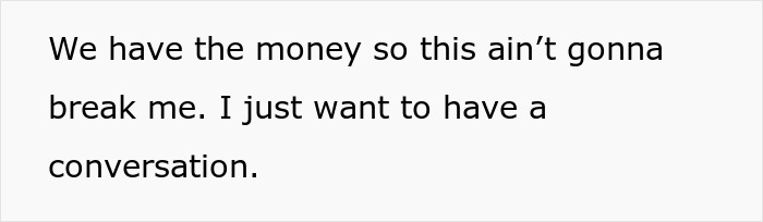 Text conversation about a hefty vacation bill after a teen joins friend's family trip. Text conversation about a hefty vacation bill after a teen joins friend's family trip.