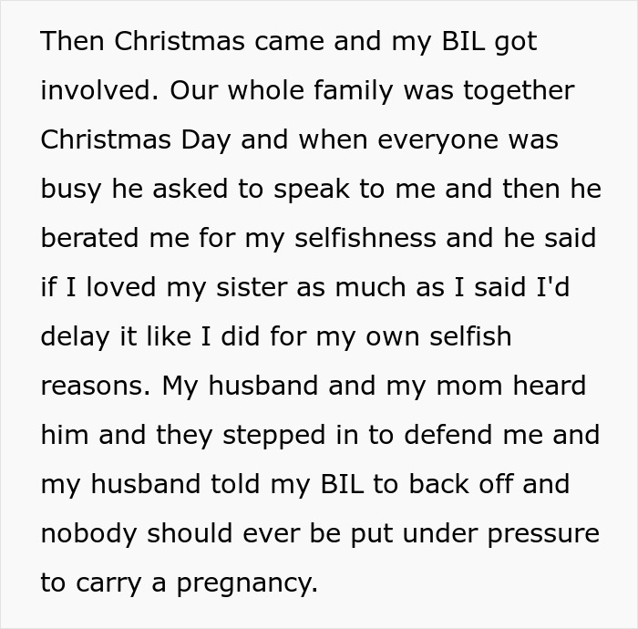 Text on family confrontation over woman planning hysterectomy, facing pressure to become a surrogate. Text on family confrontation over woman planning hysterectomy, facing pressure to become a surrogate.