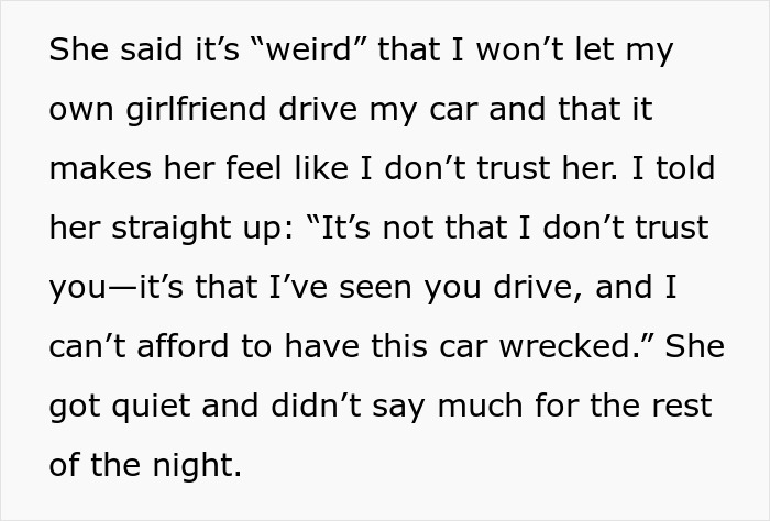Man Sets Boundaries For His New Car After Girlfriend Totals Two Cars, Faces Backlash Man Sets Boundaries For His New Car After Girlfriend Totals Two Cars, Faces Backlash