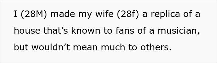 Replica house made for wife by man, brother demands it for daughter, famous musician fan connection. Replica house made for wife by man, brother demands it for daughter, famous musician fan connection.
