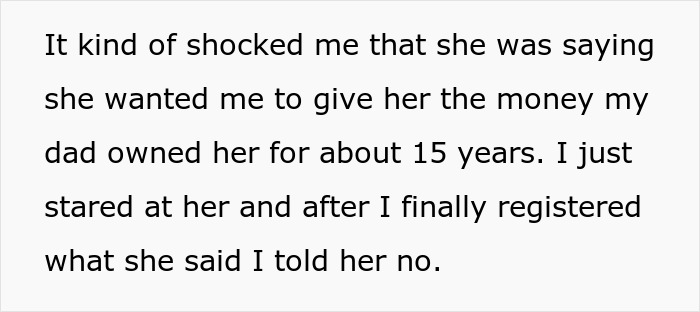 Text from a story about a toxic mom demanding her kid's inheritance for raising them. Text from a story about a toxic mom demanding her kid's inheritance for raising them.
