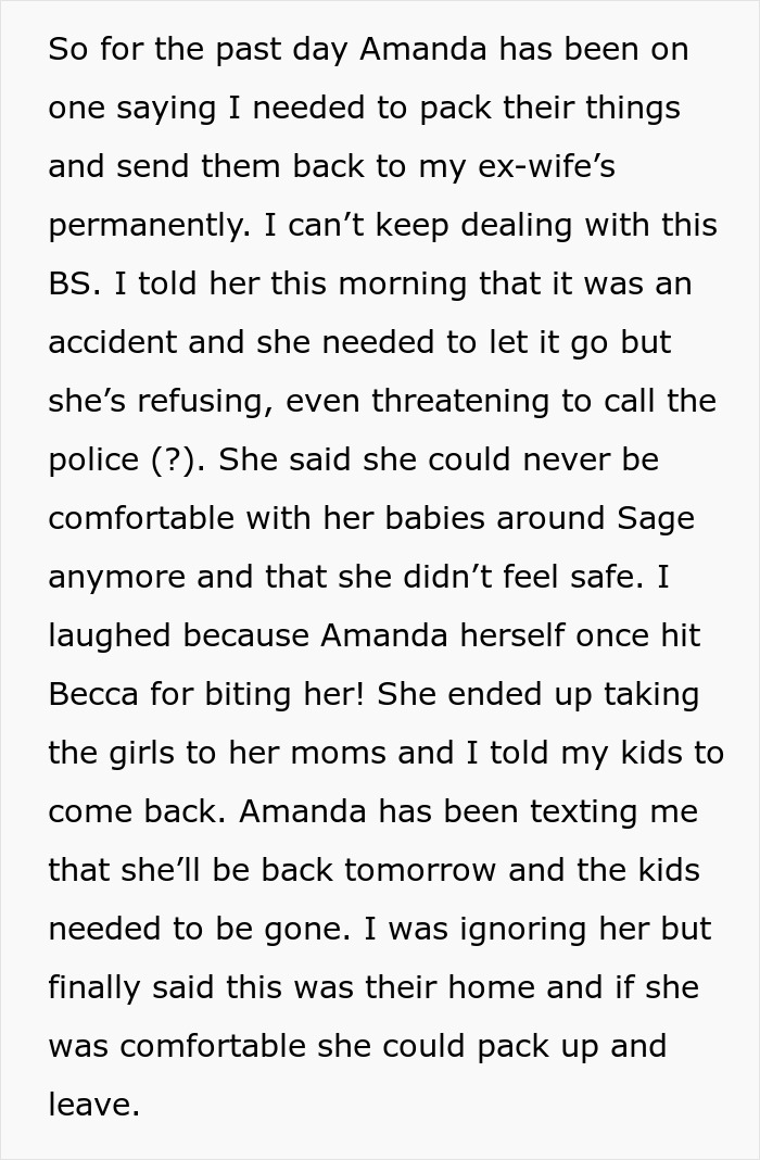 “AITAH For Telling My Wife She Can Leave Because I’m Not Kicking My Older Kids Out?” “AITAH For Telling My Wife She Can Leave Because I’m Not Kicking My Older Kids Out?”