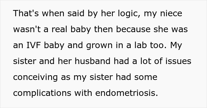 Text discussing IVF baby and family conception challenges due to endometriosis. Text discussing IVF baby and family conception challenges due to endometriosis.