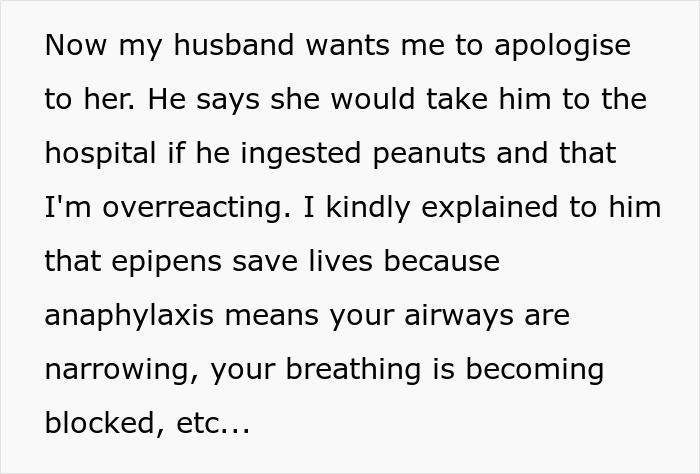 Woman Warns MIL About Son’s Severe Allergy, MIL Brushes It Off And Plans A Peanut-Heavy Outing Woman Warns MIL About Son’s Severe Allergy, MIL Brushes It Off And Plans A Peanut-Heavy Outing