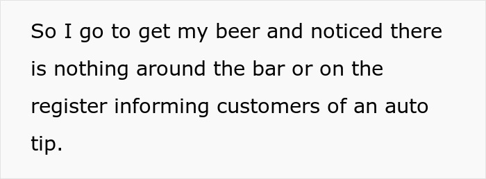 Text about absence of auto tip notifications at bar. Text about absence of auto tip notifications at bar.