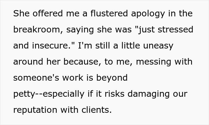 “Beyond Petty”: Woman’s Desperate Plot To Smear Coworker’s Reputation Ends In HR Nightmare “Beyond Petty”: Woman’s Desperate Plot To Smear Coworker’s Reputation Ends In HR Nightmare