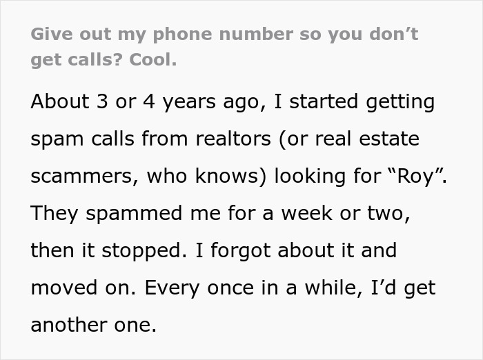 Text narrative about spam calls from realtors and dealing with scam calls. Text narrative about spam calls from realtors and dealing with scam calls.