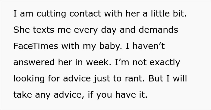 New Mom Deeply Upset With MIL, Calls Her Out For Wanting To Claim Newborn Baby As Hers New Mom Deeply Upset With MIL, Calls Her Out For Wanting To Claim Newborn Baby As Hers