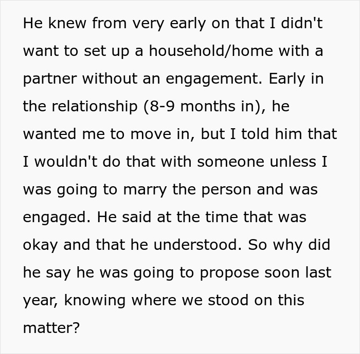 Text discussing relationship expectations and engagement decisions. Text discussing relationship expectations and engagement decisions.
