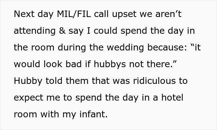 Text from upset family about woman caring for kids at wedding. Text from upset family about woman caring for kids at wedding.
