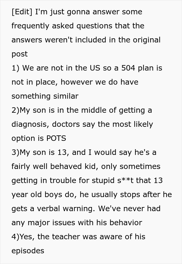 Teacher Reduced To Tears After Dad Berates Her For Ignoring His Son's Warnings That He's Unwell Teacher Reduced To Tears After Dad Berates Her For Ignoring His Son's Warnings That He's Unwell