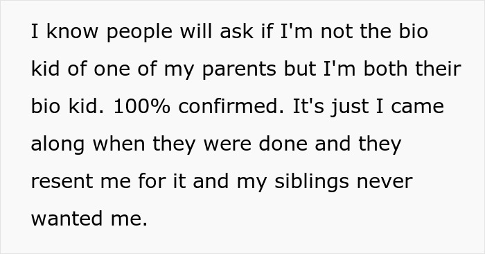 Text image expressing a teen's feelings of family resentment and being unwanted. Text image expressing a teen's feelings of family resentment and being unwanted.
