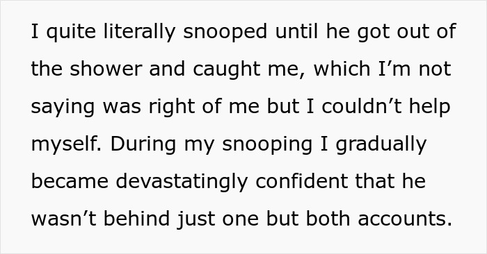 Text from a woman who discovered her boyfriend's "friend group" was fake. Text from a woman who discovered her boyfriend's "friend group" was fake.