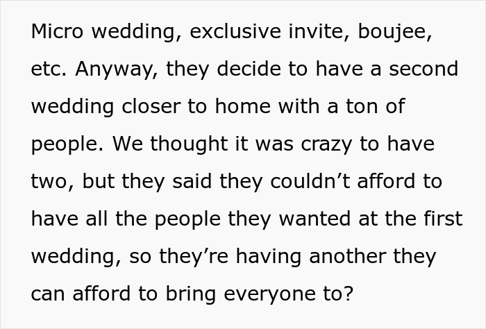 Bride And Groom Decide To Have Two Weddings: "Please Tell Me I’m Not Delusional" Bride And Groom Decide To Have Two Weddings: "Please Tell Me I’m Not Delusional"
