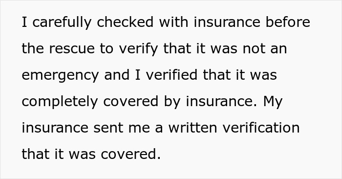 Text detailing insurance verification process for a towing situation. Text detailing insurance verification process for a towing situation.